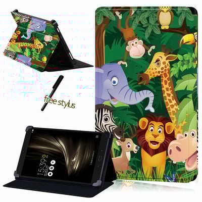 Tahvelarvutiümbris Asus ZenPad 10/ ZenPad 8/7/ZenPad S 8/ZenPad C 7 universaalne tolmuvastane nahast ümbris + tasuta pliiats