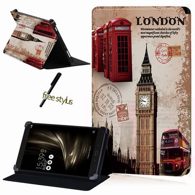 Tahvelarvutiümbris Asus ZenPad 10/ ZenPad 8/7/ZenPad S 8/ZenPad C 7 universaalne tolmuvastane nahast ümbris + tasuta pliiats