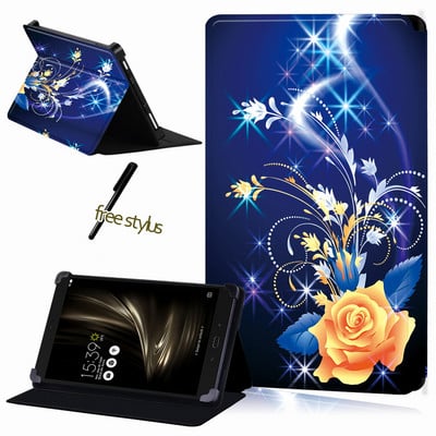Tahvelarvutiümbris Asus ZenPad 10/ ZenPad 8/7/ZenPad S 8/ZenPad C 7 universaalne tolmuvastane nahast ümbris + tasuta pliiats