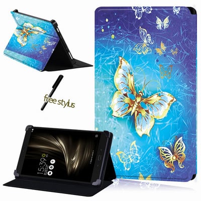 Tahvelarvutiümbris Asus ZenPad 10/ ZenPad 8/7/ZenPad S 8/ZenPad C 7 universaalne tolmuvastane nahast ümbris + tasuta pliiats