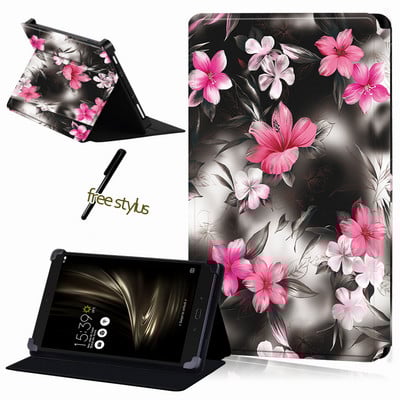 Tahvelarvutiümbris Asus ZenPad 10/ ZenPad 8/7/ZenPad S 8/ZenPad C 7 universaalne tolmuvastane nahast ümbris + tasuta pliiats