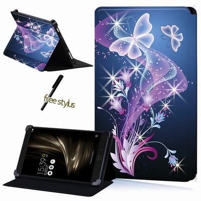 Tahvelarvutiümbris Asus ZenPad 10/ ZenPad 8/7/ZenPad S 8/ZenPad C 7 universaalne tolmuvastane nahast ümbris + tasuta pliiats