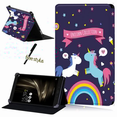 Tahvelarvutiümbris Asus ZenPad 10/ ZenPad 8/7/ZenPad S 8/ZenPad C 7 universaalne tolmuvastane nahast ümbris + tasuta pliiats