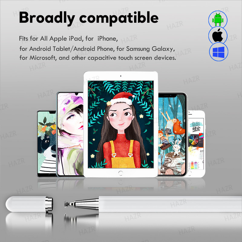 Univerzalna olovka za pametni telefon za Stylus Android IOS Lenovo Xiaomi Samsung Tablet Olovka za dodirni ekran Olovka za crtanje za Stylus iPad iPhone