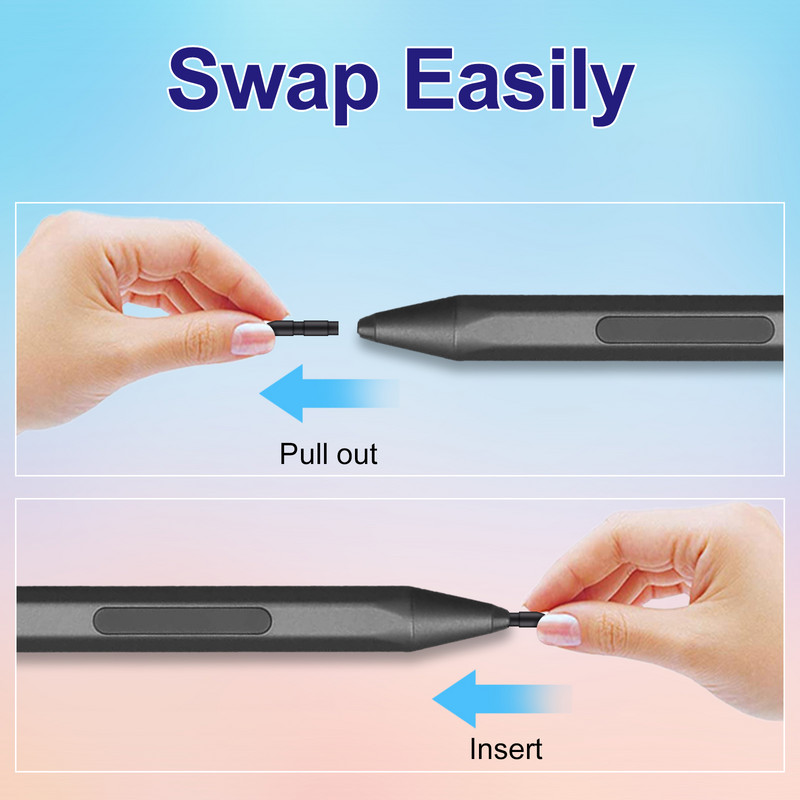 3 DB ceruzahegyek Stylus tollhegy utántöltő csere a Microsoft Surface tollhoz a Weikdury WHW01 WHW04 WSR103 generációs tollhegyekhez