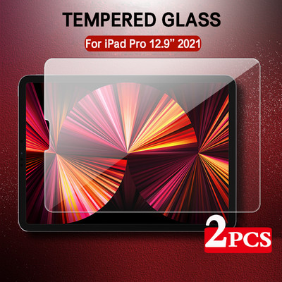 2PCS протектор за екран за iPad Pro 12,9 инча 2021 5th A2379 A2461 A2462 12,9`` защитно фолио против надраскване Прозрачно закалено стъкло