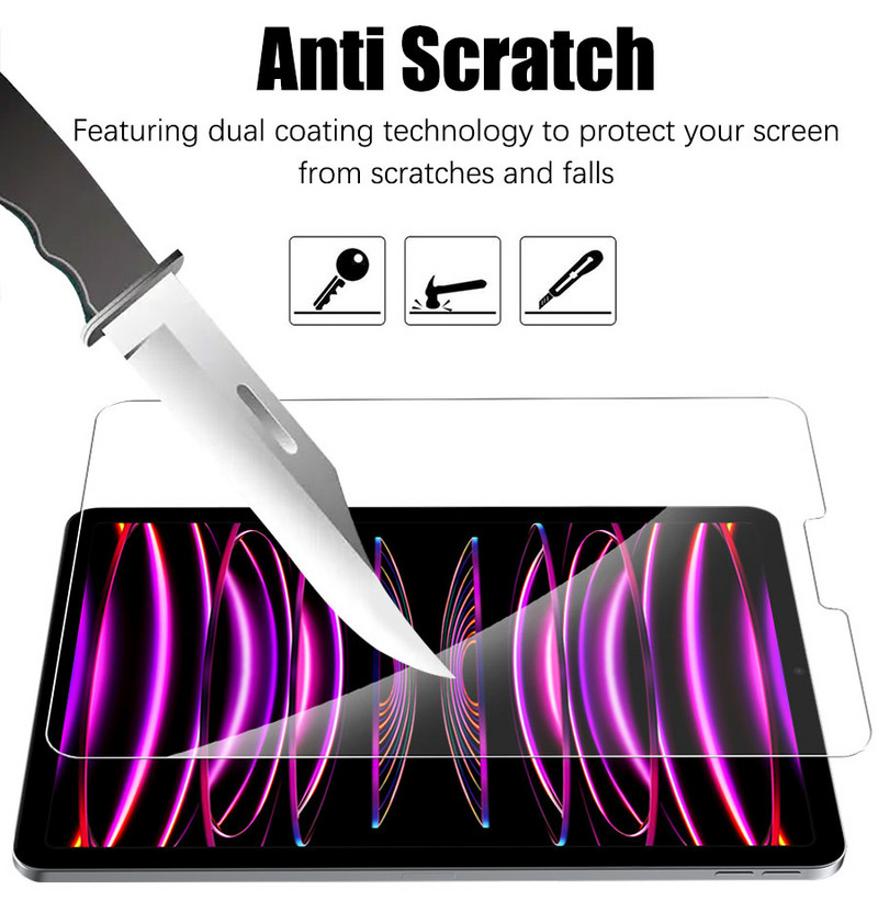 2 DB képernyővédő fólia iPad Pro 12,9 hüvelykes 2021 5th A2379 A2461 A2462 12,9 hüvelykes védőfólia karcolásgátló átlátszó edzett üveghez