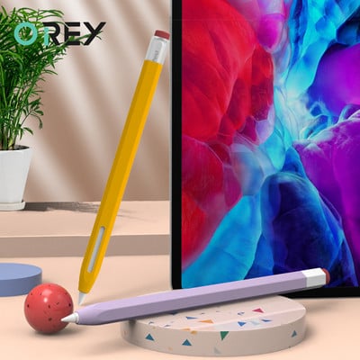 Stylus Cover Silikona pildspalvas futrālis Apple Pencil 1 2 Krāsu atbilstības irbuļa aizsargvāciņš Neslīdošs Pretkrītošs iPad pildspalvas 2 1 vāciņš