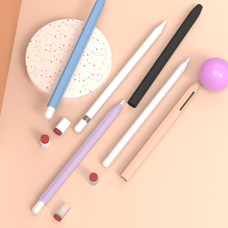 Silikónové puzdro na stylus pre Apple Pencil 1/2, farebne zodpovedajúce ochranné puzdro na stylus, protišmykové, proti pádu, puzdro na pero pre iPad 2/1