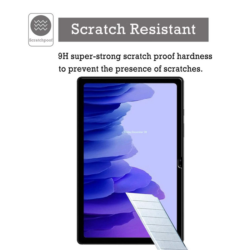 Rūdīts stikls Samsung Galaxy Tab A7 10.4 ekrāna aizsargplēvei A 7.0 8.0 8.4 9.7 10.1 9.6 10.5 S7 11 collu planšetdatora aizsargplēve