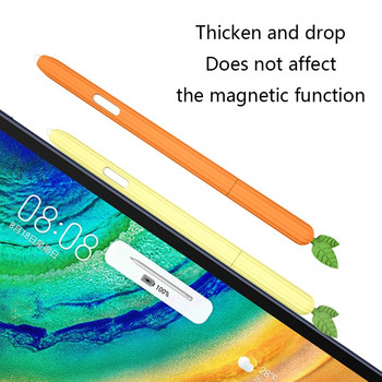 Сладък растителен силиконов калъф за Samsung Galaxy Tab S6 Lite S7/S7 Plus Pen Protective Sleeve Skin Cover Pencil S Pen Cases Funda