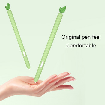 Сладък растителен силиконов калъф за Samsung Galaxy Tab S6 Lite S7/S7 Plus Pen Protective Sleeve Skin Cover Pencil S Pen Cases Funda