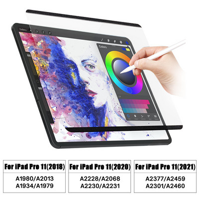 За iPad Mini 6 8.3 A2569 Pro 11 12.9 M1 2021 Air4 10.9 10.2 Draw/Write Like Paper Feed Screen Protector Film Magnetic Removable