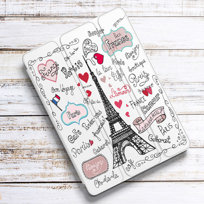 Eiffelov toranj za Air 4 iPad Pro 11 Case 2021 s držačem za olovke 10.2 8th 7th Mini 5 Air 2 Silikonska maska 2020 10.5 Air 3