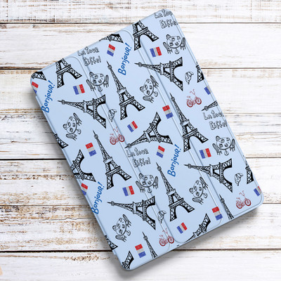 Eiffelov toranj za Air 4 iPad Pro 11 Case 2021 s držačem za olovke 10.2 8th 7th Mini 5 Air 2 Silikonska maska 2020 10.5 Air 3