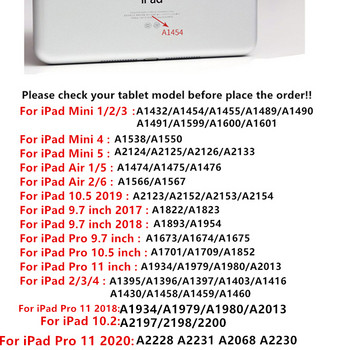 Πολύχρωμο κάλυμμα για iPad Pro 11 2020 2018 10.2 9.7 Θήκη Soft Back Stand Έξυπνο κάλυμμα για iPad Air 2 1 3 Pro 10.5 Capa 6ης 7ης γενιάς
