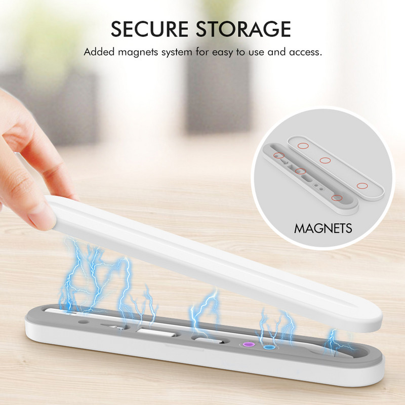 Kutija za pohranu olovke za Apples Držač za olovke Prijenosna magnetska apsorpcijska tvrda torbica za PC za iPad Apples Pencil 1. 2. generacije