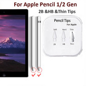 Vrhovi za olovke za Apple Pencil Tips Double Layer 2B & HB & Tanki zamjenski vrh za Apple Pencil 1. 2. generacija Super Durable