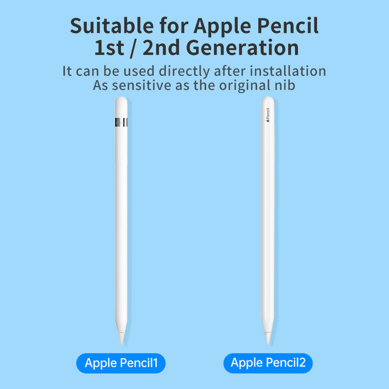 Vrhovi za olovke za Apple Pencil Tips Double Layer 2B & HB & Tanki zamjenski vrh za Apple Pencil 1. 2. generacija Super Durable