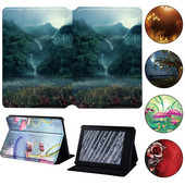 Tok: Kindle 8 10 Paperwhite 1 2 3 4 5 5/6/7/10/11th Gen Leesésgátló Forest Series Pu bőr táblafólia borító + ceruza