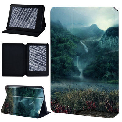 Tok: Kindle 8 10 Paperwhite 1 2 3 4 5 5/6/7/10/11th Gen Leesésgátló Forest Series Pu bőr táblafólia borító + ceruza