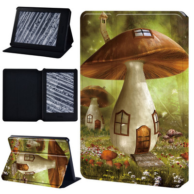 Tok: Kindle 8 10 Paperwhite 1 2 3 4 5 5/6/7/10/11th Gen Leesésgátló Forest Series Pu bőr táblafólia borító + ceruza