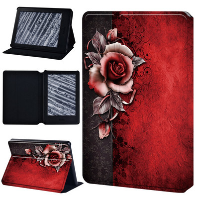 Tok: Kindle 8 10 Paperwhite 1 2 3 4 5 5/6/7/10/11th Gen Leesésgátló Forest Series Pu bőr táblafólia borító + ceruza