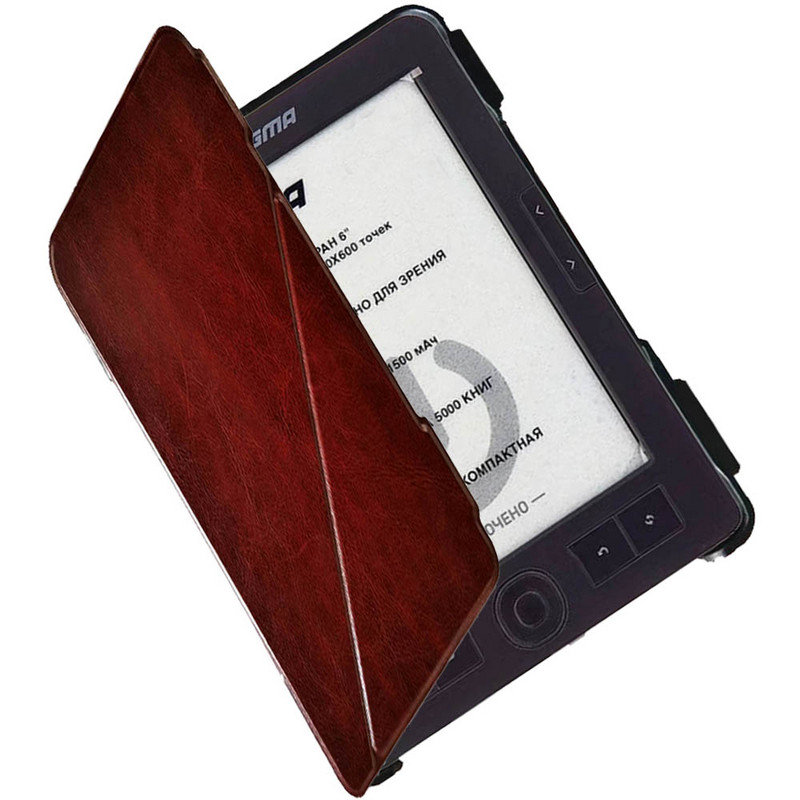 Itin plonas naujo stiliaus odinis dėklas, skirtas Digma S683g E-Ink Carta Ebook Reader Easy Folio kišeninio dangtelio apsauginis apvalkalas, skirtas S683