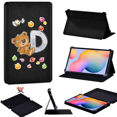 Tablet tok Samsung Tab S2 8.0/Tab S3/Tab S4 10.5/S5e T720/S6 T865/S6 Lite Bear Letters Bőr állvány Állítható méretű borítóhoz