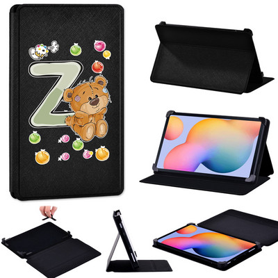 Tablet tok Samsung Tab S2 8.0/Tab S3/Tab S4 10.5/S5e T720/S6 T865/S6 Lite Bear Letters Bőr állvány Állítható méretű borítóhoz