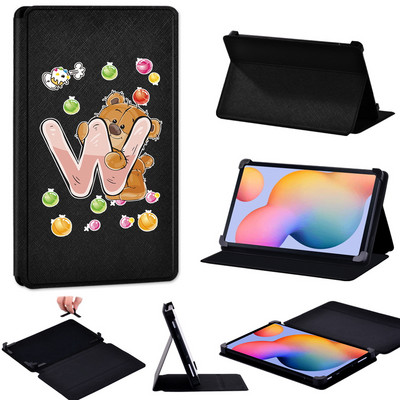 Tablet tok Samsung Tab S2 8.0/Tab S3/Tab S4 10.5/S5e T720/S6 T865/S6 Lite Bear Letters Bőr állvány Állítható méretű borítóhoz
