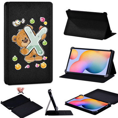Tablet tok Samsung Tab S2 8.0/Tab S3/Tab S4 10.5/S5e T720/S6 T865/S6 Lite Bear Letters Bőr állvány Állítható méretű borítóhoz