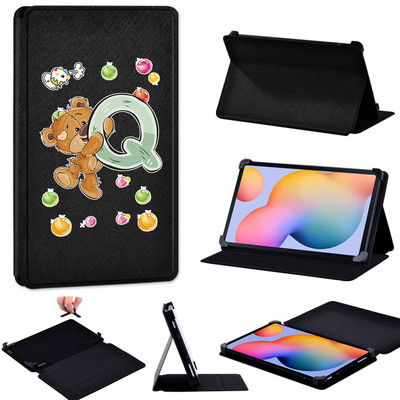 Tablet tok Samsung Tab S2 8.0/Tab S3/Tab S4 10.5/S5e T720/S6 T865/S6 Lite Bear Letters Bőr állvány Állítható méretű borítóhoz
