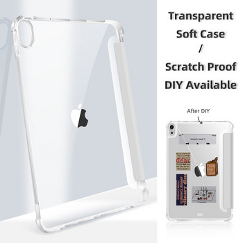 GOOYIYO Smart Folio за iPad Air 5 2022 Магнитна калъфка за таблет Тройна многоъгълна стойка за гледане iPad 10th 9th 8th 7th Cover