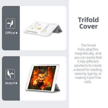 GOOYIYO Smart Folio για iPad Air 5 2022 Μαγνητική θήκη tablet Trifold Multiangle viewing Stand iPad 10th 9th 8th 7th cover