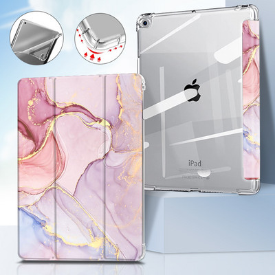 Marmora apdrukas magnēta futrālis iPad Pro 11 10,5 9,7 2017 2018 10,2 7th, 8th 2020 Smart Cover iPad Air 1 Mini 2 3 4 5 statīva futrālis