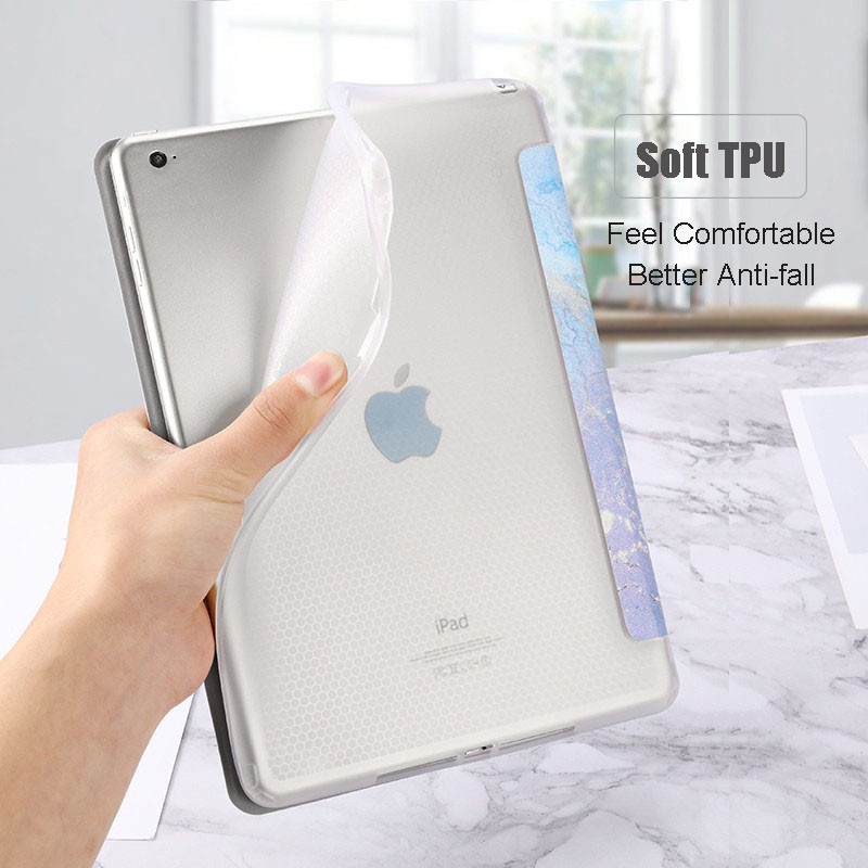 Marmora apdrukas magnēta futrālis iPad Pro 11 10,5 9,7 2017 2018 10,2 7th, 8th 2020 Smart Cover iPad Air 1 Mini 2 3 4 5 statīva futrālis