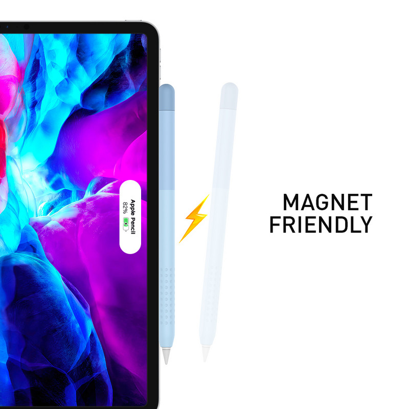 Skirtas Apple Pencil 2 Case Pieštuko dėklas Tablet Touch Stylus Pen Apsauginis dangtelis Maišelis Nešiojamas minkštas silikoninis dėklas, skirtas pieštukui 2nd