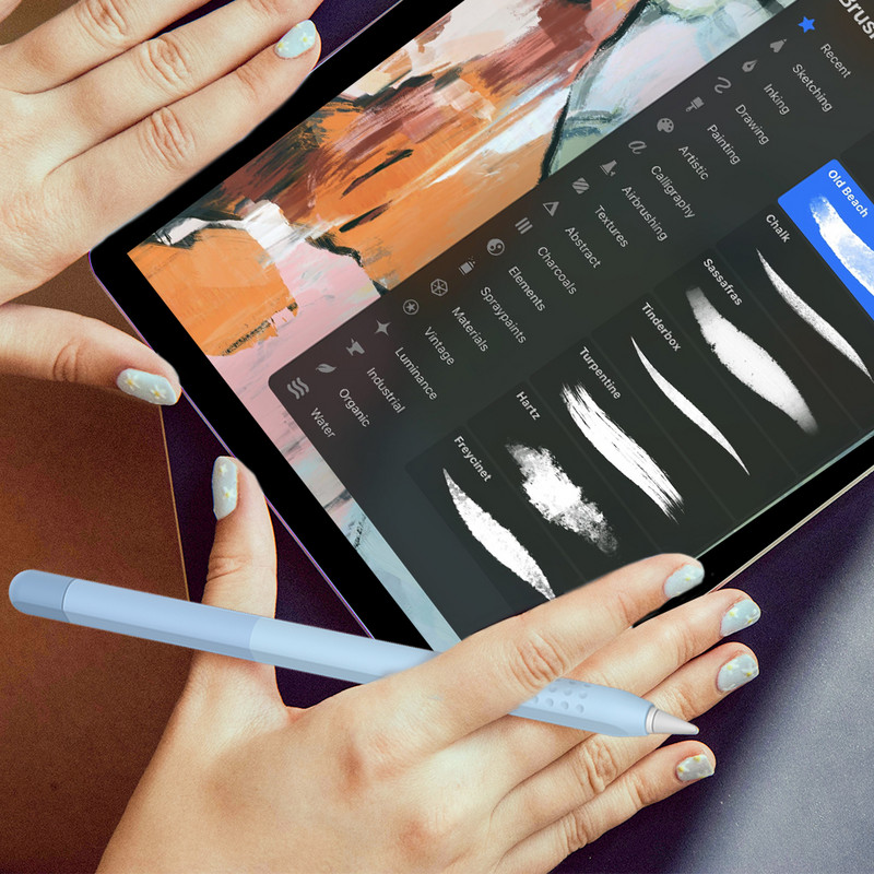 Skirtas Apple Pencil 2 Case Pieštuko dėklas Tablet Touch Stylus Pen Apsauginis dangtelis Maišelis Nešiojamas minkštas silikoninis dėklas, skirtas pieštukui 2nd