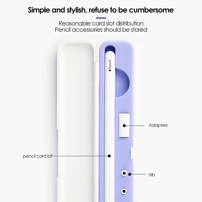 Nešiojamas laikymo dėžutės maišelio rašiklio laikiklio rašiklio dangtelis, skirtas iPad pieštukui 1-os 2 kartos plastikiniams dėkliams