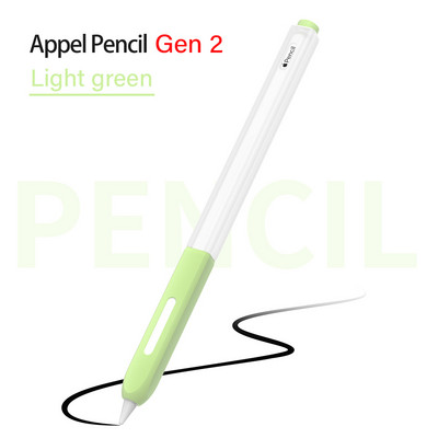 Husă colorată din silicon moale pentru Apple Pencil 2 Husă de protecție anti-cădere, anti-alunecare, pentru Apple Pencil 2nd Tablet Touch Pen