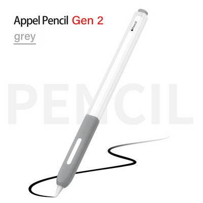 Husă colorată din silicon moale pentru Apple Pencil 2 Husă de protecție anti-cădere, anti-alunecare, pentru Apple Pencil 2nd Tablet Touch Pen