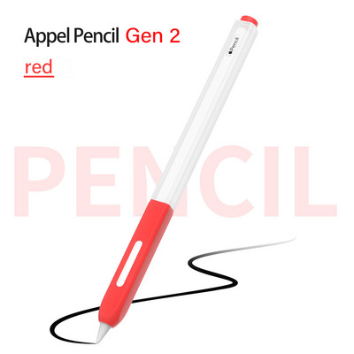 Husă colorată din silicon moale pentru Apple Pencil 2 Husă de protecție anti-cădere, anti-alunecare, pentru Apple Pencil 2nd Tablet Touch Pen