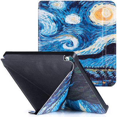 Plāns vāciņš Tolino Vision 6 e-lasītājam (2021. gada izlaidums) — augstākās kvalitātes PU ādas origami statīva vāciņš ar automātisko miega režīmu.