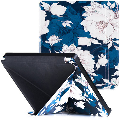 Plāns vāciņš Tolino Vision 6 e-lasītājam (2021. gada izlaidums) — augstākās kvalitātes PU ādas origami statīva vāciņš ar automātisko miega režīmu.