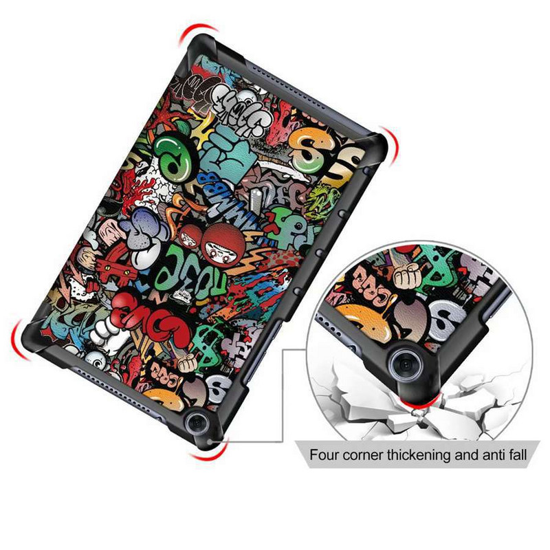 Husă din piele PU pentru Huawei MediaPad M5 lite 8 JDN2-W09/AL00 Husă inteligentă de 8,0 inci pentru huawei M5 lite 8 + filmpen