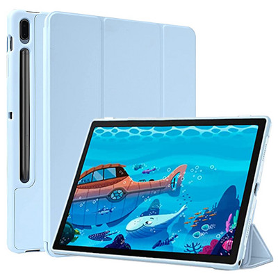 Тройно сгъваем калъф за Samsung Galaxy Tab S7 S8 5G 11 инча T870 X700 PU капак за таблет за Tab A8 X200 S6 Lite P610 Smart Stand Cover