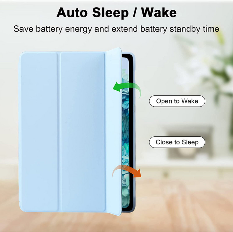 Trīskāršs korpuss Samsung Galaxy Tab S7 S8 5G 11 collu T870 X700 PU planšetdatora vāciņam Tab A8 X200 S6 Lite P610 viedajam statīva vāciņam