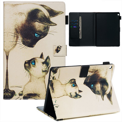 Tahvelarvuti ümbris Huawei Mediapad M3 Lite 10 10.1 BAH-W09 BAH-AL00 Tiger Cat PU nahast ümbris Media Pad M3 Lite 10 jaoks + Stylus