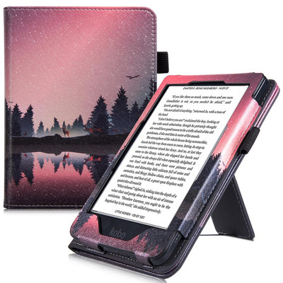 Θήκη βάσης AROITA για Kobo Clara HD - PU Δερμάτινο Έξυπνο προστατευτικό κάλυμμα με λουράκι χεριού/Μαγνητικό κλείσιμο/Αυτόματο ύπνο/αφύπνιση
